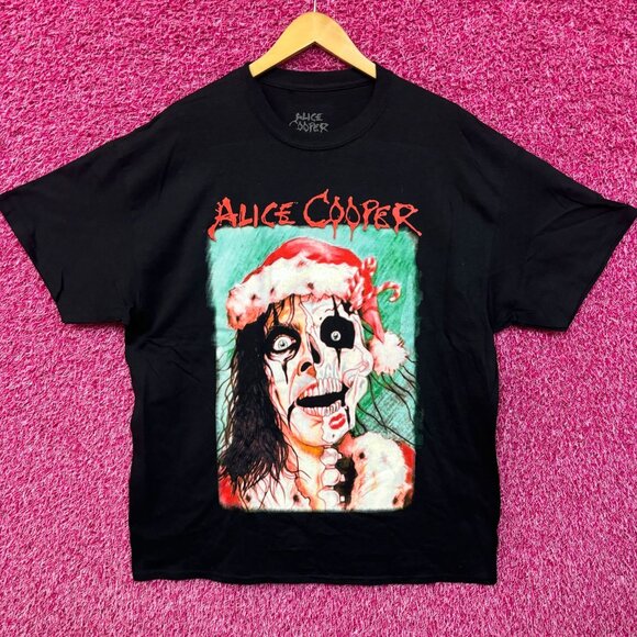 Alice Cooper Santa Claws is Coming to Town Xmas Album Tee XL - Picture 1 of 4